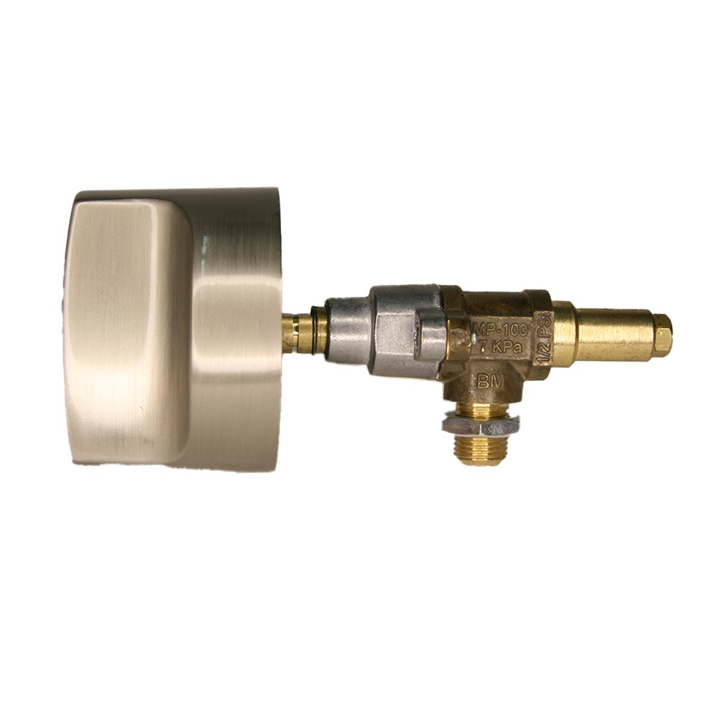 GH13422 - Cock c/w Knob - LPG 1/8" thread C/W Knob Silver Alloy