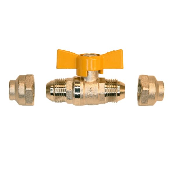 12B - Valve 1/2 x 1/2  (15mm) Compression Suit Copper Tube BSP - 2C