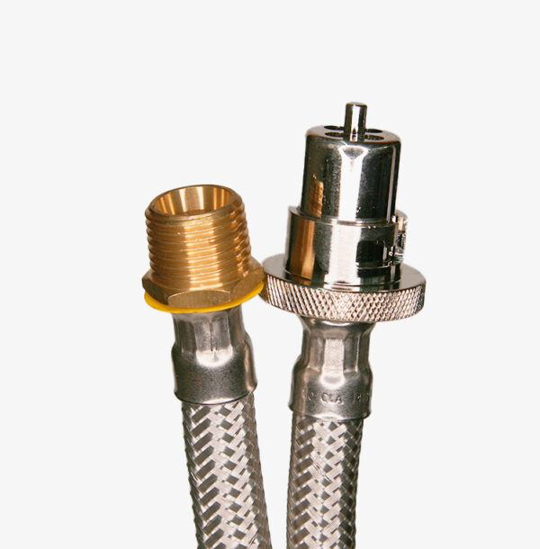 APH3000 - Hose SS Bayonet x 1/2 M BSPT 3000mm - 4C