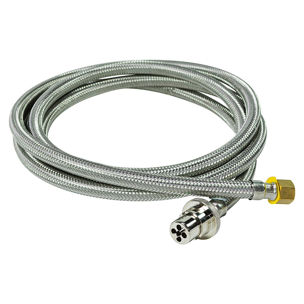 APH3038 -  Hose SS Bayonet  x 3/8 F SAE Flare 3000mm - 6A