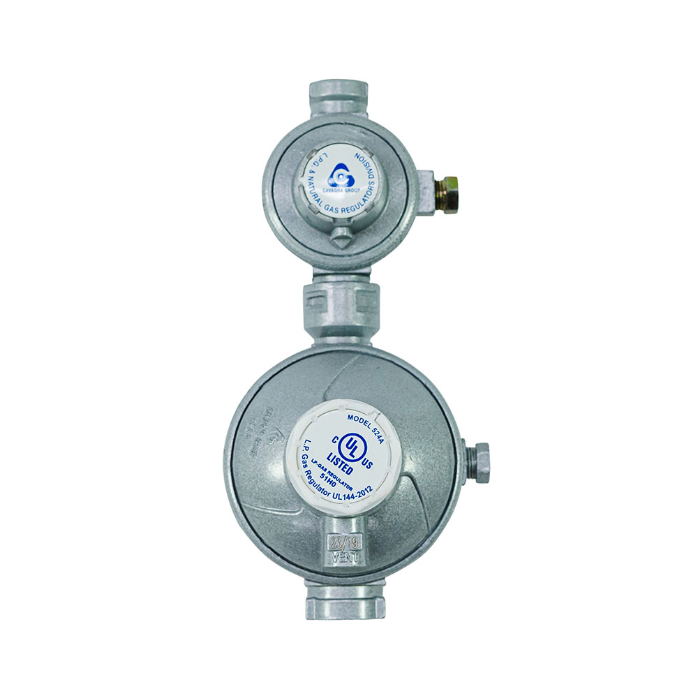 R524250 - Regulator LPG  2 Stage 250Mj/Hr  Inlet 1/4" NPT FI Outlet 3/8" BSP FI Inc Bracket - OS1