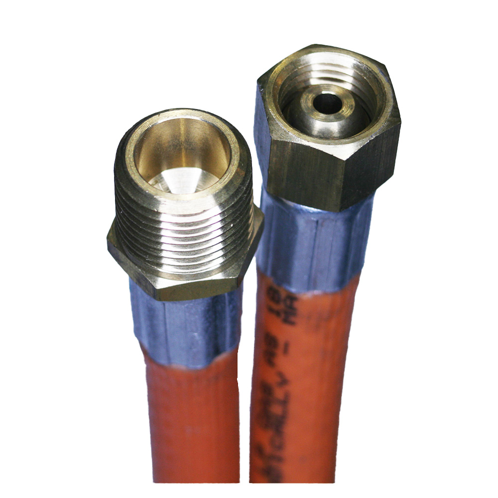 HF-2.jpg HF1200 - Hose 3/8 BSPT M x 1/4 BSP Coned Nut 1200 mm - 4A