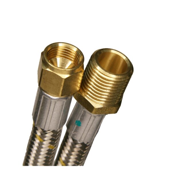 1238C/300 - Hose SS 1/2 M BSPT x 3/8 SAE F Flare 300mm