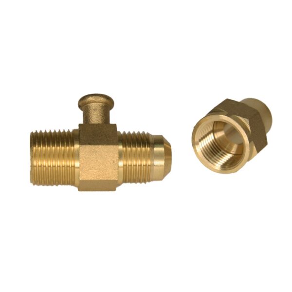 TPU-09 - Test Point Union 3/8 MI x 3/8 SAE Flare & Nut - 2C