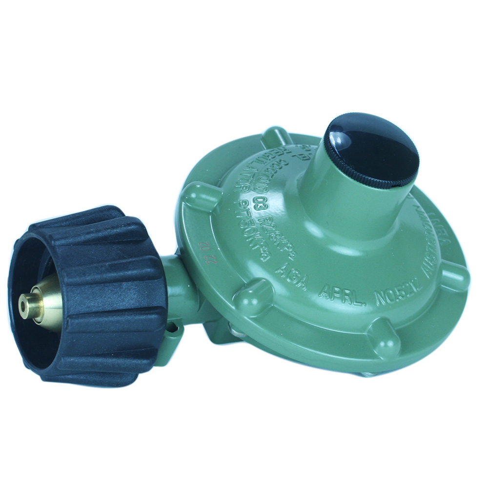 QCC7010 - Regulator LP Gas Single Stage, LCC 27 Cylinder 3KG/Hr 3/8 BSP FI - 19